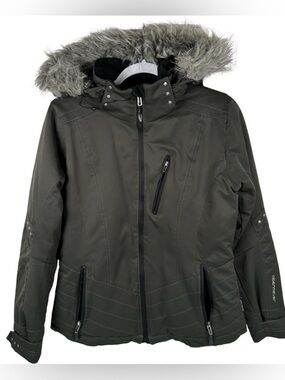 Obermeyer Womens Tuscany Faux Fur Hooded Insulated Snow Ski Jacket Winter Size 6